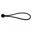 Black elastic bungee with ball 25cm - Bag 25 pcs