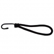 Black elastic bungee with hook 25cm - Bag 25 pcs