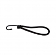 Black elastic bungee with hook 18cm - Bag 25 pcs