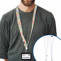 Sublimable Fabric Lanyards with Carabiner Hooks