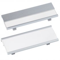 Porte-noms en aluminium avec épingle et clip