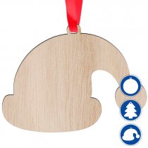 Adornos colgantes navideños madera natural sublimable