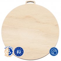 Adornos colgantes navideños madera natural sublimable - Bolas