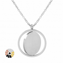 Rotating Round Medal Necklaces for Engraving