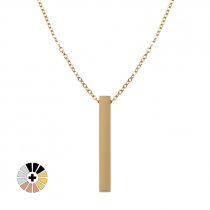 Rectangular Pendant Necklaces for Engraving