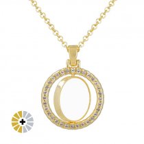 Collares medalla con brillantes giratoria sublimable