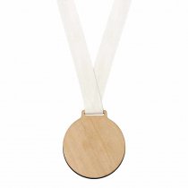 Medallas de madera para grabado con cinta