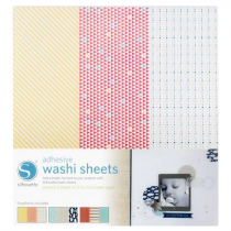 Washi Adhesive Paper Silhouette - Pack of 3 Assorted Sheets of 305x305mm