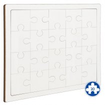 Puzzles con marco de madera DM3 sublimable y base